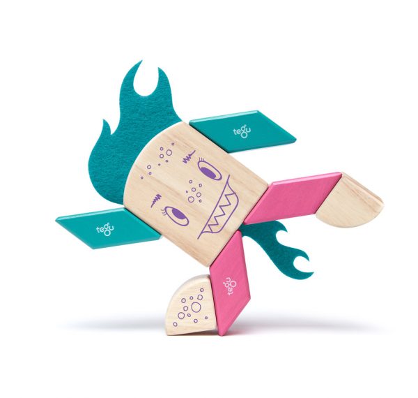 Kit de construcción magnético Tegu Monsters Finklebear 10 piezas - Imagen 3
