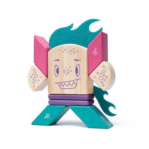 Kit de construcción magnético Tegu Monsters Finklebear 10 piezas - Imagen 4
