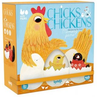 Juego de memoria Gallinas con pollitos de londji