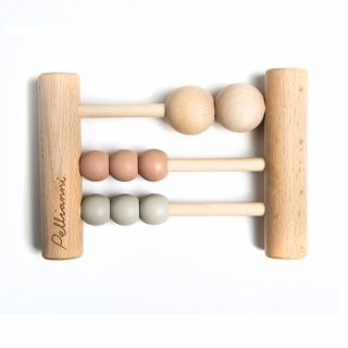 Mini ábaco de madera sostenible
