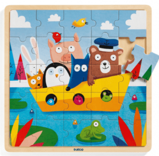 Puzle de 25 piezas de madera Puzzlo Boat