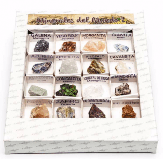 Caja de colección de minerales del mundo 2