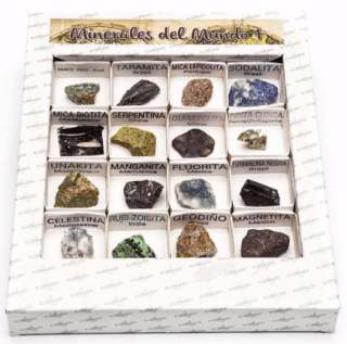 Caja de colección de minerales del mundo 4