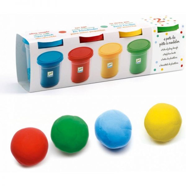Set  de 4 botes de plastilina blandita