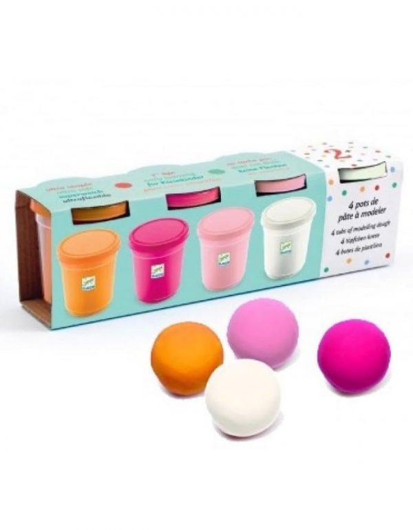 Set  de 4 botes de plastilina blandita