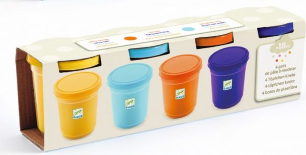 Set  de 4 botes de plastilina blandita