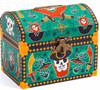 Hucha "Cofre del tesoro pirata" de Djeco