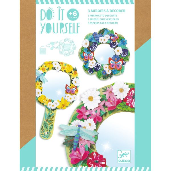 Espejos para decorar con flores Djeco