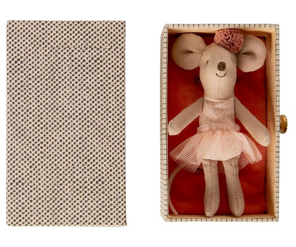 Ratoncita bailarina pequeña con camita-cajón Maileg - Imagen 2