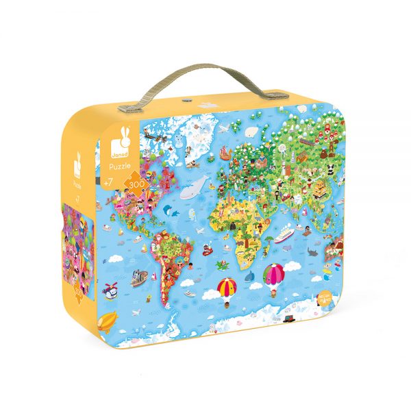 Puzle de 300 piezas Atlas Mundial de Janod
