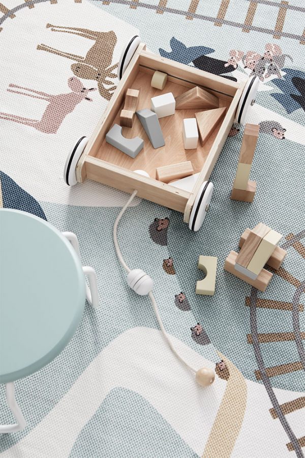Carrito de madera con piezas de construcción Aiden de Kids Concept - Imagen 3