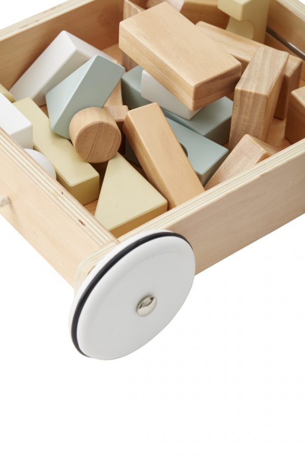 Carrito de madera con piezas de construcción Aiden de Kids Concept - Imagen 4