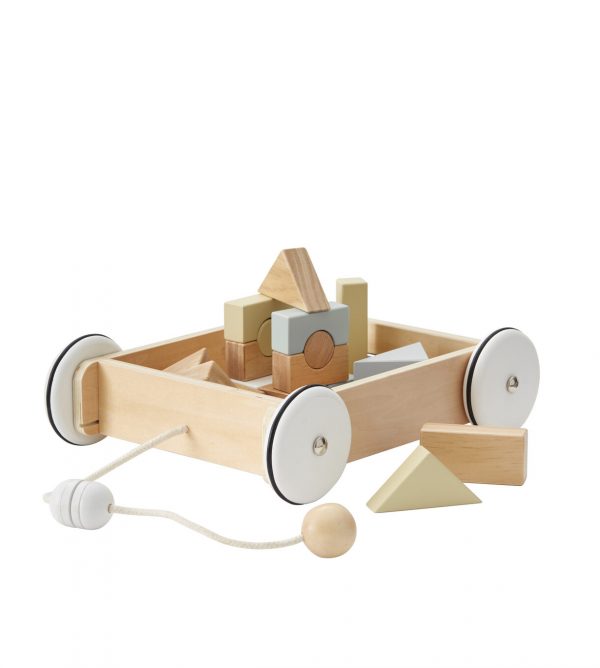 Carrito de madera con piezas de construcción Aiden de Kids Concept - Imagen 2