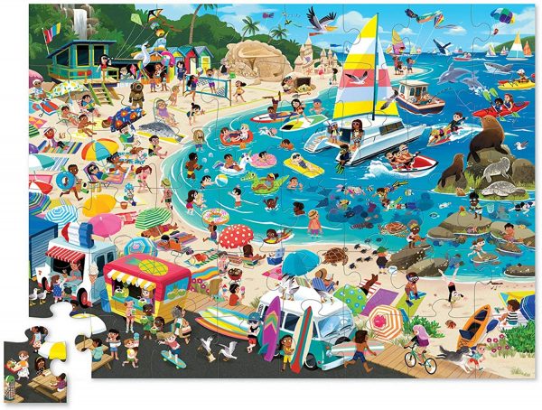 Puzle 48 piezas Un día en la playa de Crocodile Creek - Imagen 2