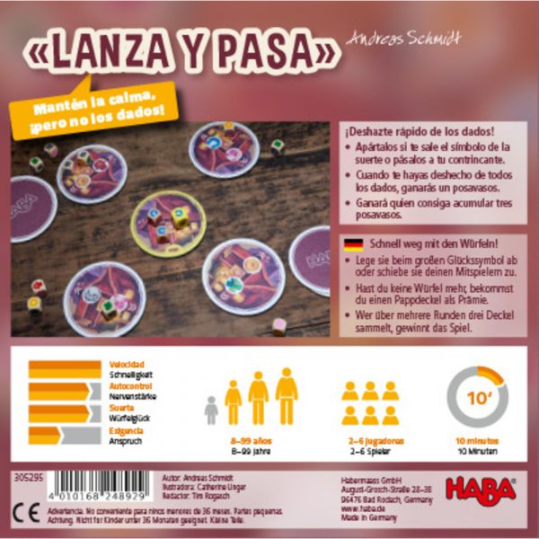 Juego de observación y rapidez Lanza y pasa de Haba - Imagen 2