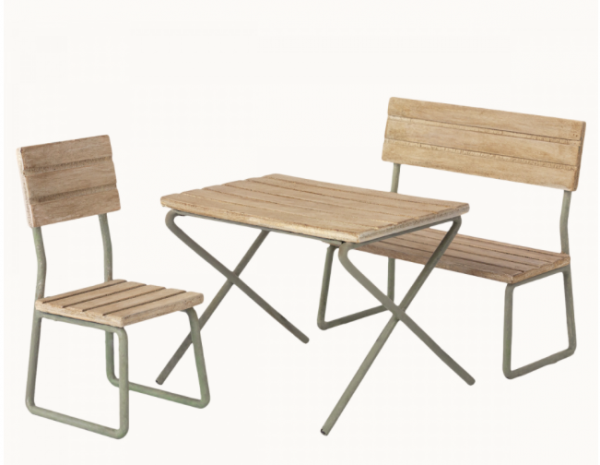 Set de Jardín: mesa, silla y banco de  Maileg - Imagen 2