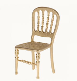 Silla metálica dorada de Maileg