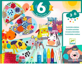 Cofre multiactividades Los animales y su casa de Djeco