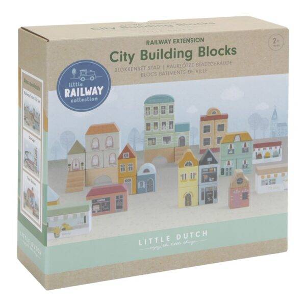 Bloques de construcción de madera Ciudad de Little Dutch