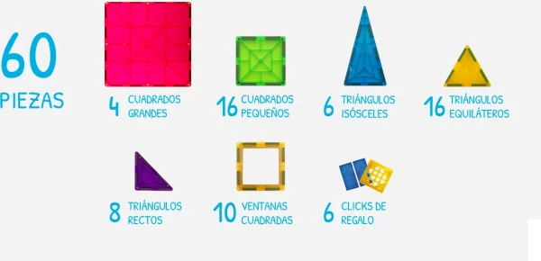 Juego de imanes Braintoys Imanix Classic 60 piezas - Imagen 3