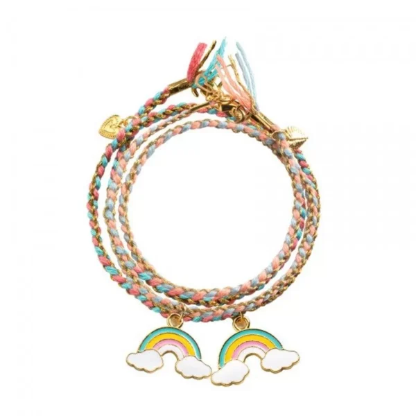 You & Me Pulseras Kumihimo arcoiris de Djeco - Imagen 2