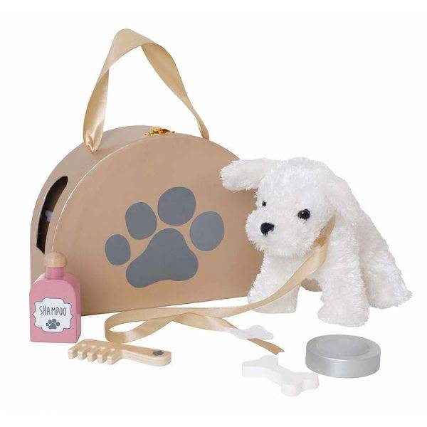 Perrito de peluche con transportín y accesorios de Jabadabado - Imagen 2