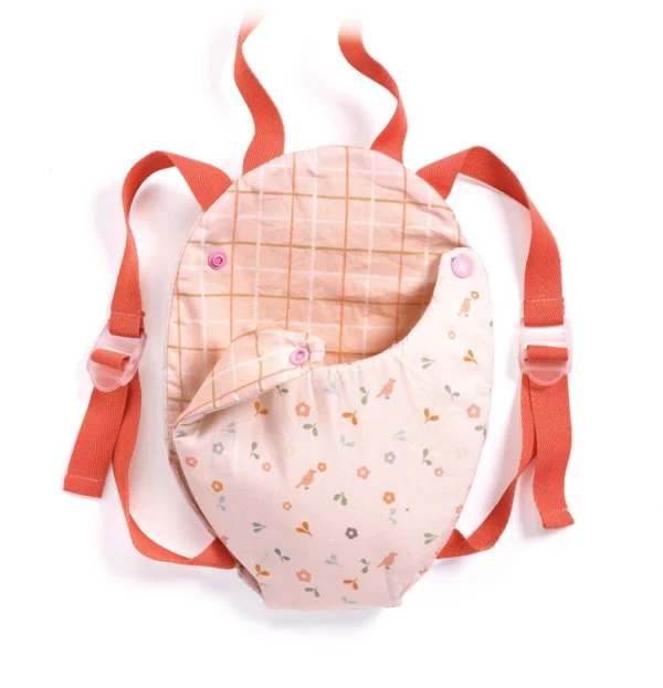 Mochila para bebés rosa Pomea de Djeco