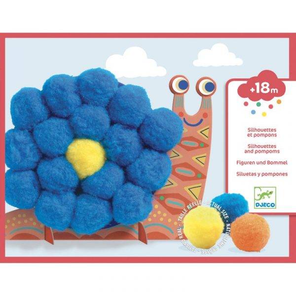 Set de manualidades con pompones Animalitos blanditos de Djeco
