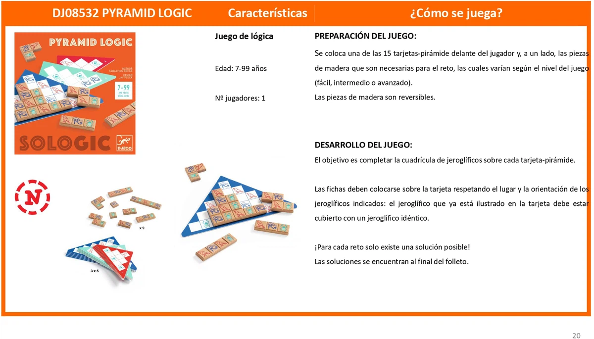 Jogo de Lógica - Pyramid Logic - Djeco — Juguetesland