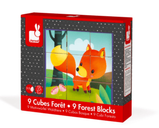 Puzle de cubos Animales del bosque de Janod