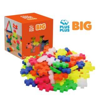 PLUSPLUS Cubo de piezas: Neón 100 piezas Big