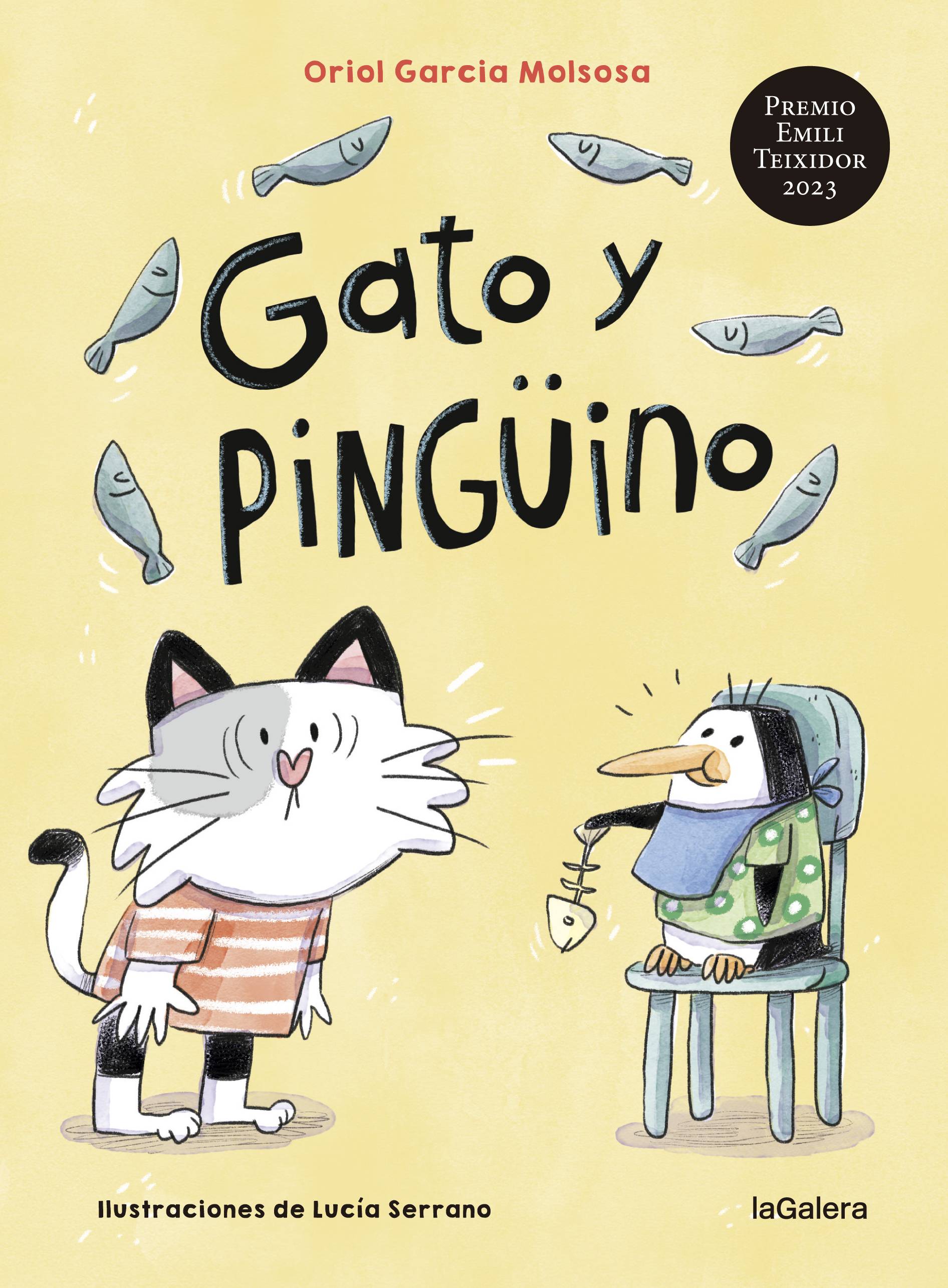 Gato y pingüino