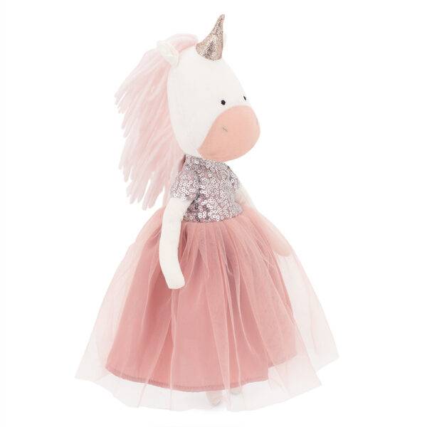 Dafne la unicornia con vestido rosa de lentejuelas - Imagen 2