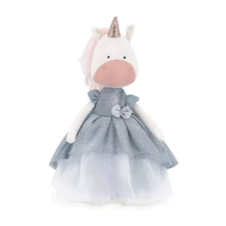 Dafne la unicornia con vestido azul