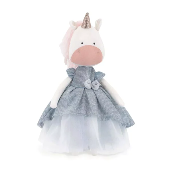 Dafne la unicornia con vestido azul