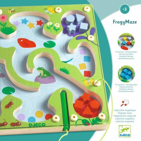 Juego educativo laberinto de ranas de Djeco