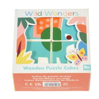 Puzle de cubos de madera Wild Wonders