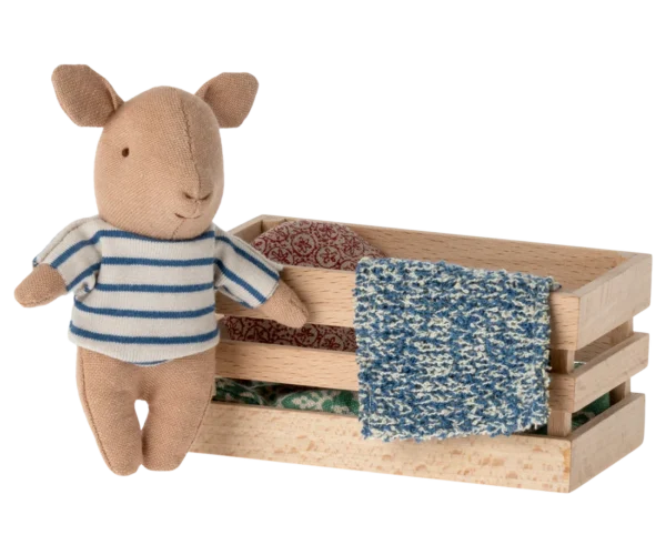 Cerdito en caja de madera Maileg