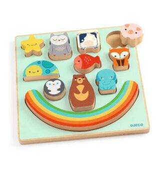 Puzle encajable y juego de equilibrio de Djeco.