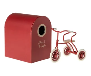 Triciclo metálico rojo Maileg