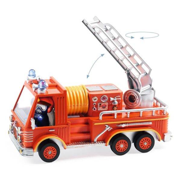 Coche de bomberos Crazy Motors de Djeco - Imagen 2