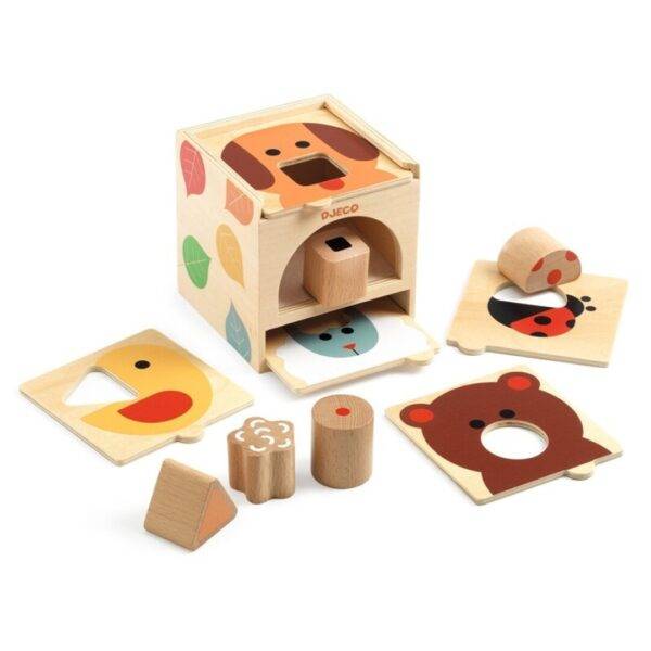 Juego cubo de formas Box Basic de Djeco - Imagen 2