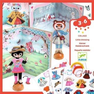 Muñequitas para vestir en madera. Gatitos. Djeco