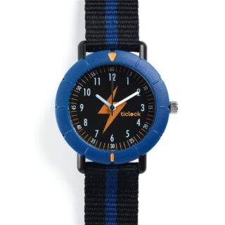 Reloj pulsera de agujas Blue Flash Ticlock de Djeco