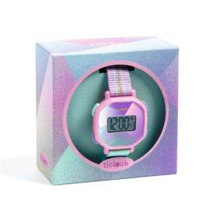 Reloj pulsera digital Purple Prisma Ticlock de Djeco