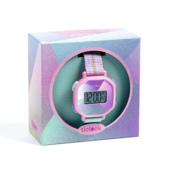 Reloj pulsera digital Purple Prisma Ticlock de Djeco