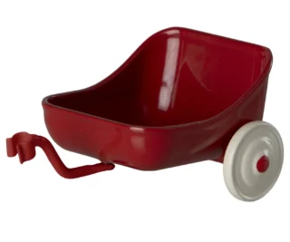 Remolque para triciclo metálico rojo Maileg