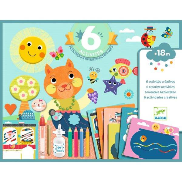 Caja de actividades creativas El gato y sus amigos de Djeco
