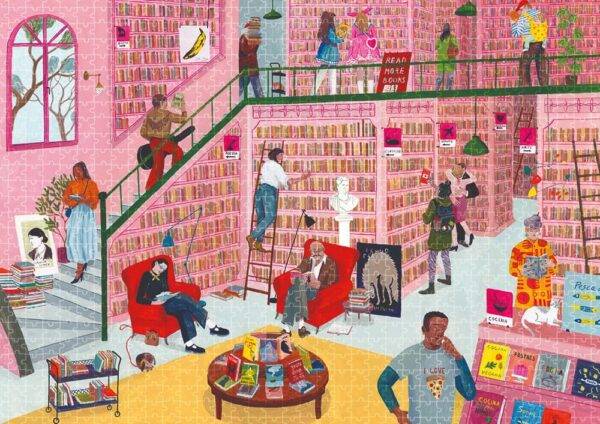 Puzle de 1000 piezas de Amantes de los libros Puzzles literarios de editorial Alma - Imagen 2