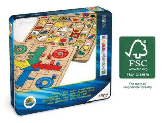 Juego de parchís y oca de madera